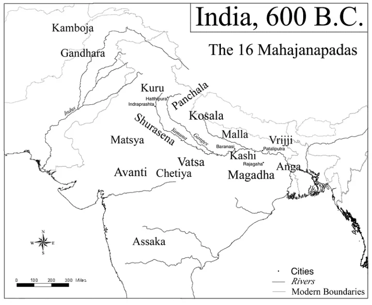 Mahajanpadas map