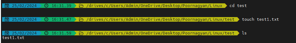 cd and touch linux command